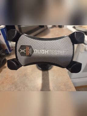 Roughneck Expandable Phone Grip Car/Desk Mount - Silver & Black